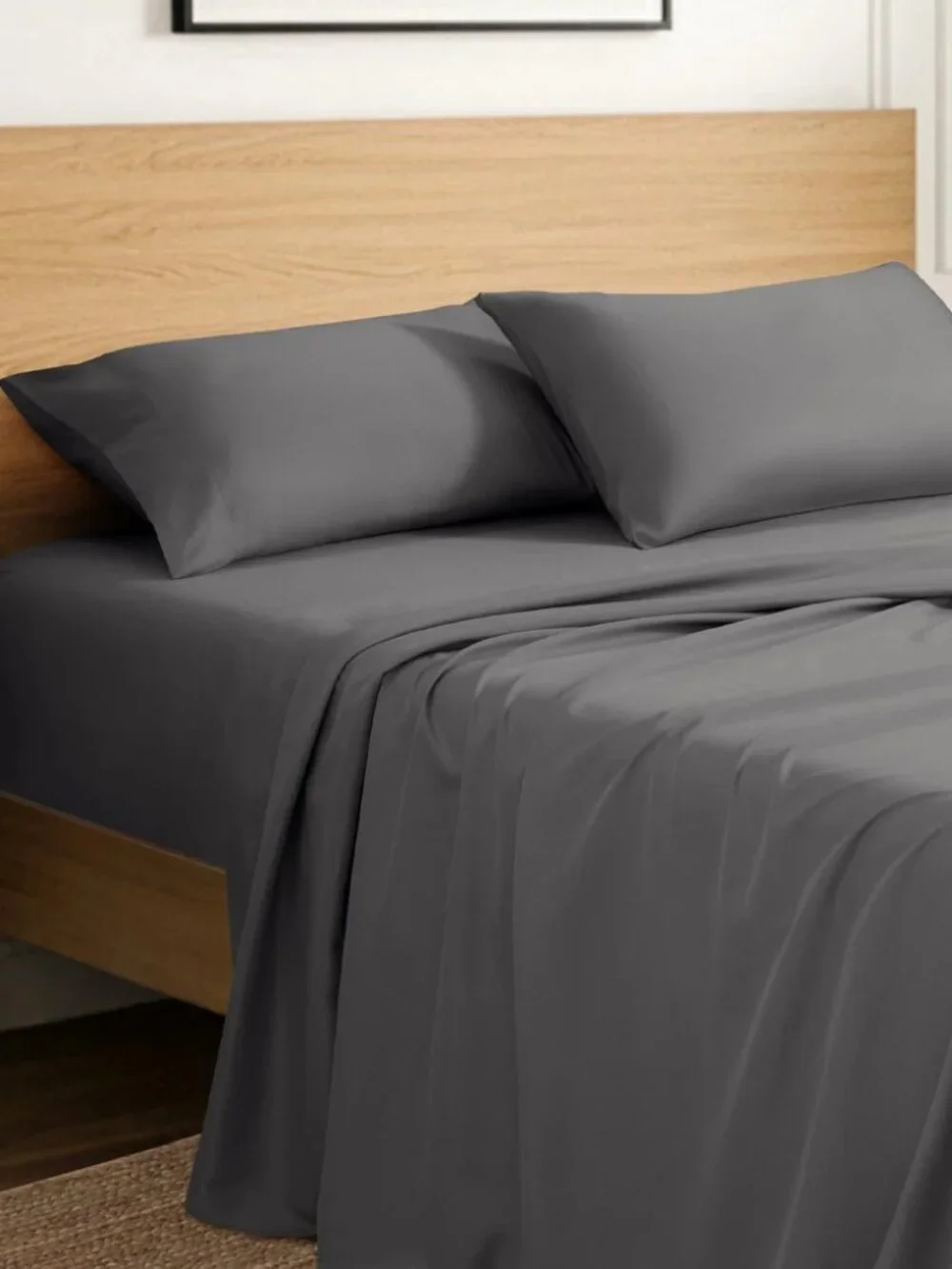 UGG Surfwashed/ Sunwashed Cotton Sateen Sheets, Queen, Charcoal, New with Tag